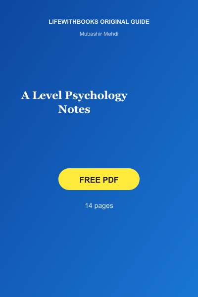 A Level Psychology Notes cover