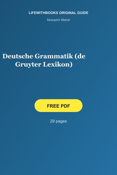 Deutsche Grammatik (de Gruyter Lexikon) cover
