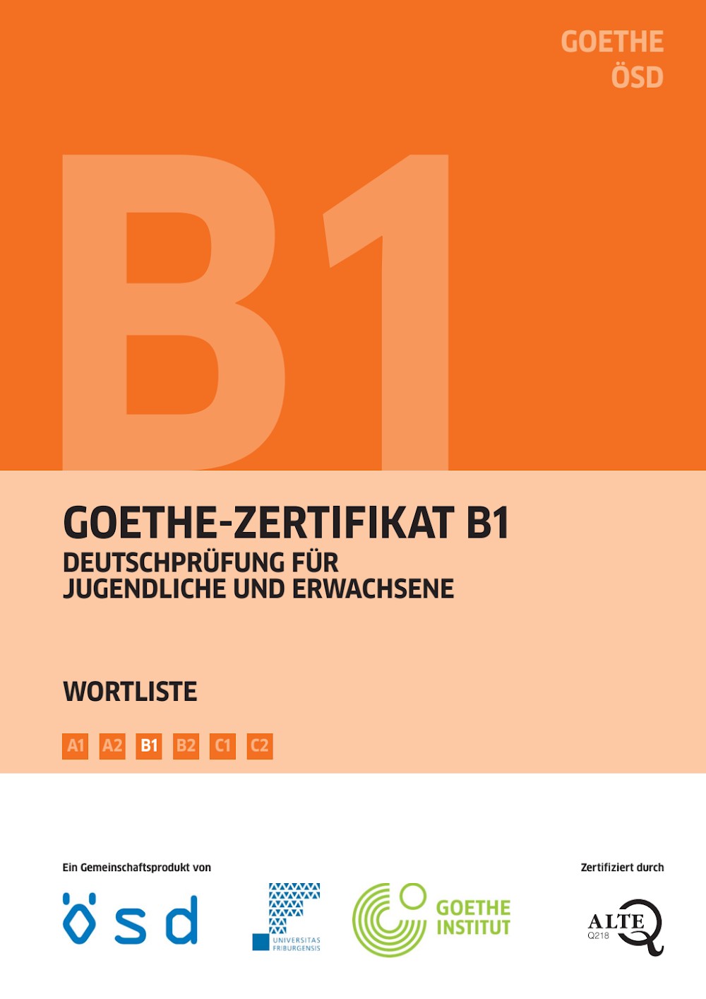 Goethe-Zertifikat B1 — Deutschprüfung für Jugendliche und Erwachsene cover