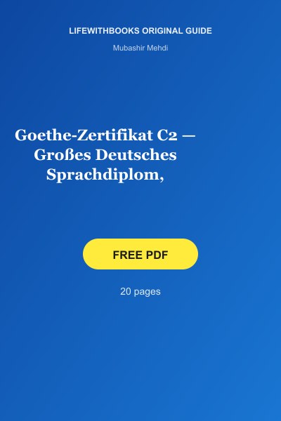 Goethe-Zertifikat C2 — Großes Deutsches Sprachdiplom, Modellsatz cover