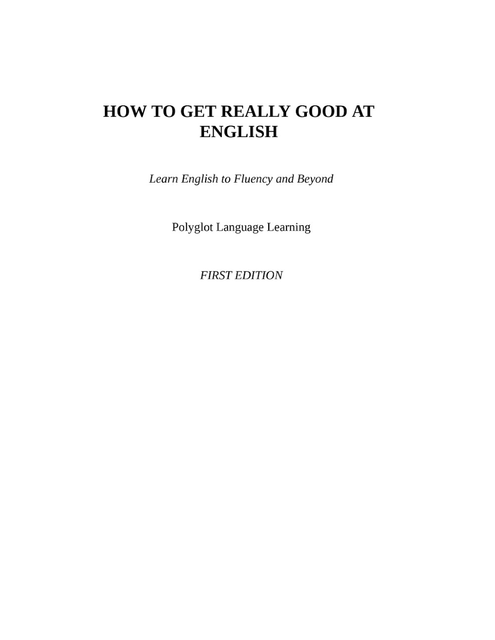 How to Get Really Good at English cover