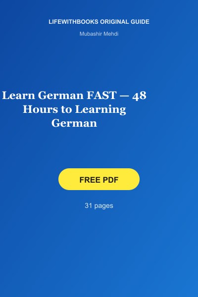 Learn German FAST — 48 Hours to Learning German cover