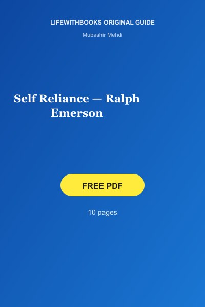 Self Reliance — Ralph Emerson cover
