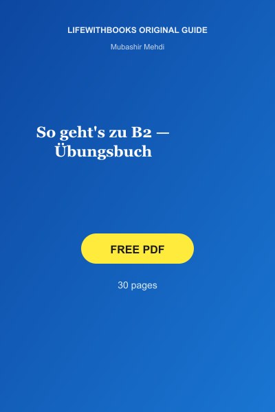 So geht's zu B2 — Übungsbuch cover