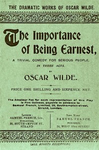 The Importance of Being Earnest cover