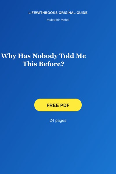 Why Has Nobody Told Me This Before? cover