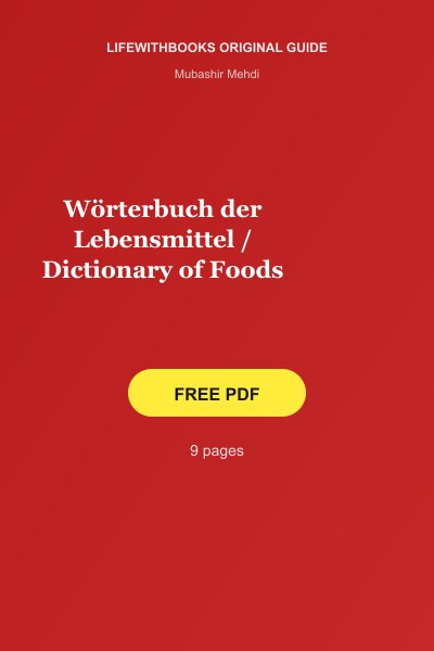 Wörterbuch der Lebensmittel / Dictionary of Foods cover